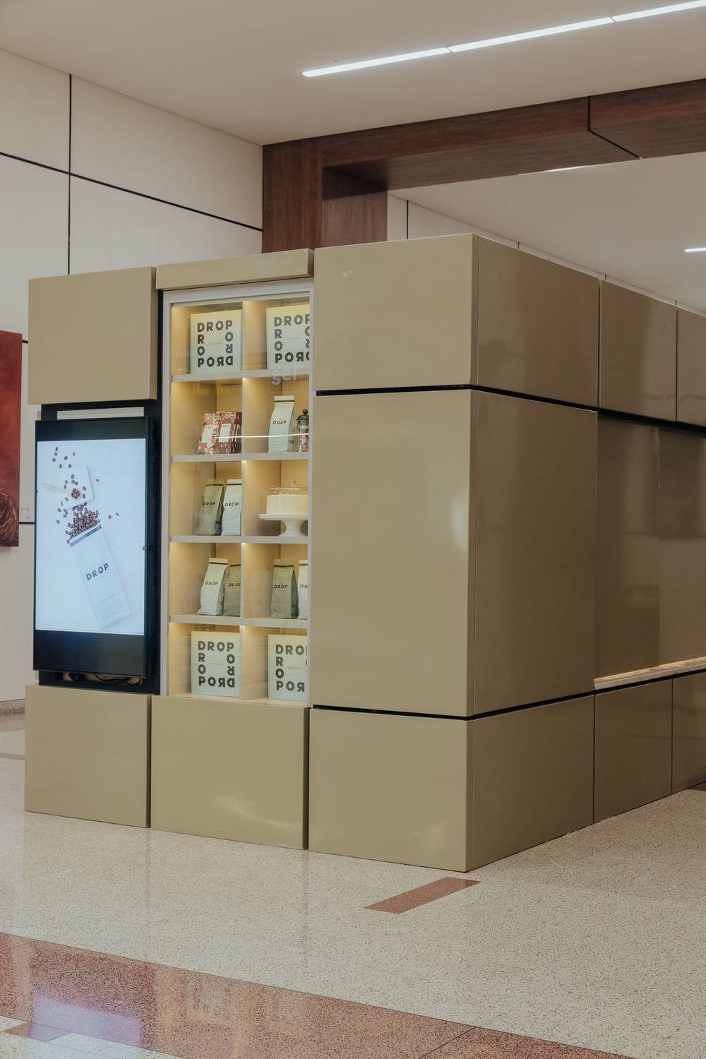 E.02 — Menu panel and product shelf
