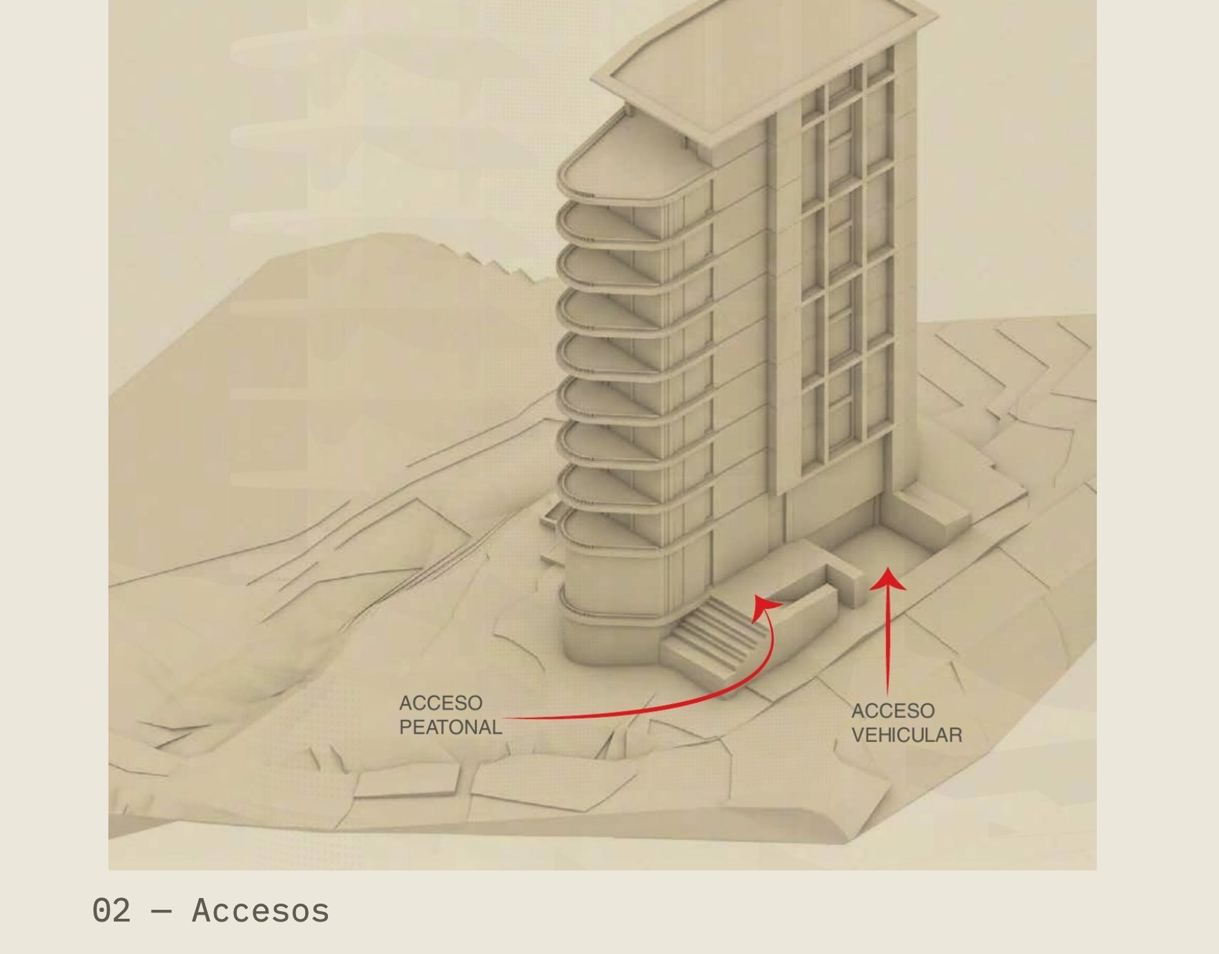 Isometric — pedestrian and vehicle access