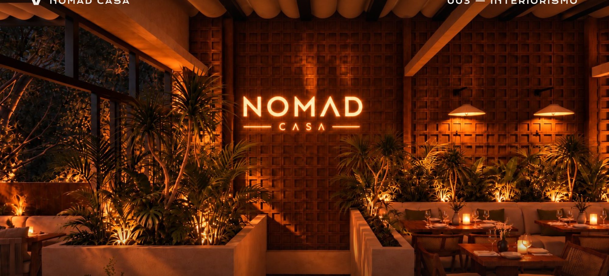 Restaurant at night