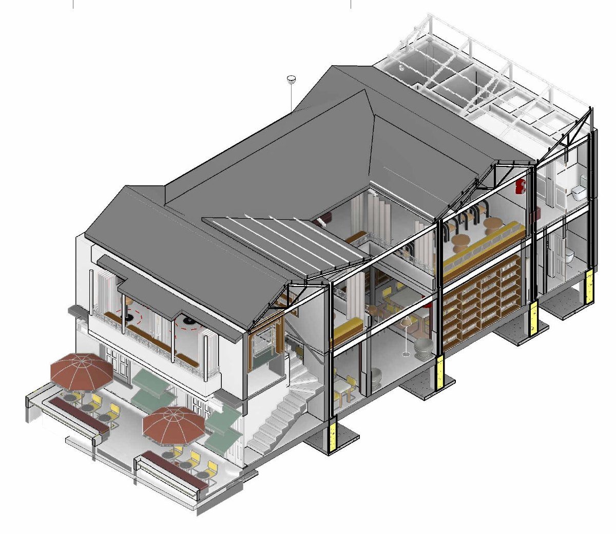 Axonometric section