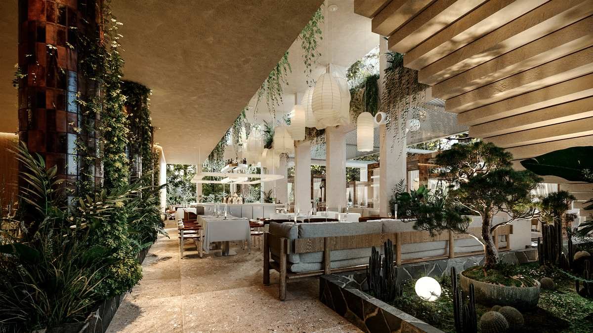 Indoor restaurant