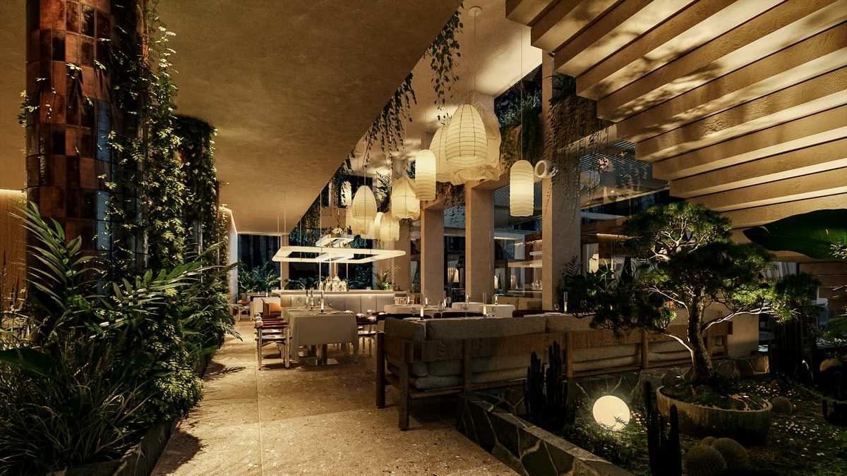 Indoor restaurant