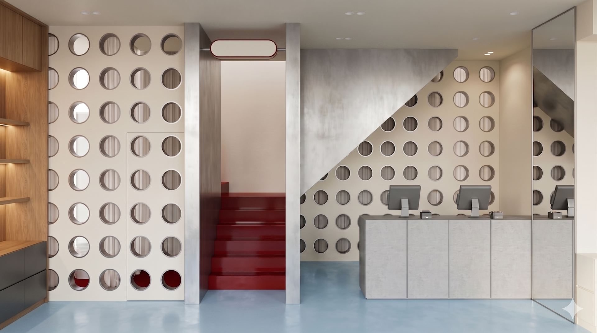 Stair and checkout
